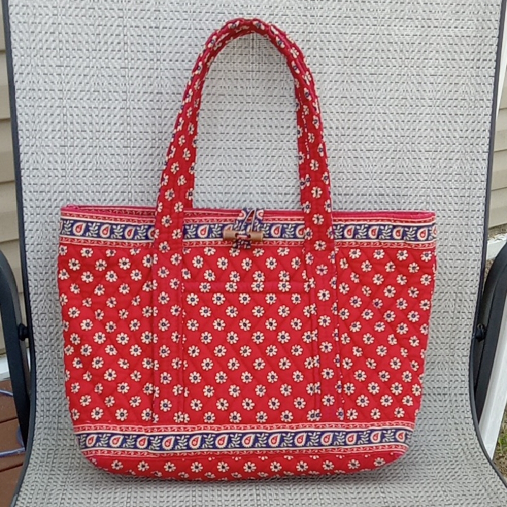 Vera Bradley Red Floral Tote Bag